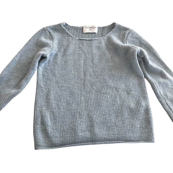 Tuchinda Other - Tuchinda Girls Blue Ribbed 100% Wool Sweater size 2T